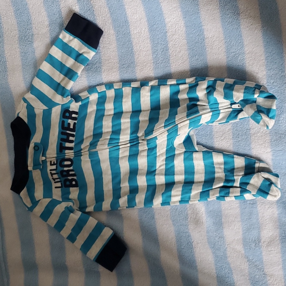 child of mine, little brother 0 to 3 months striped sleeper